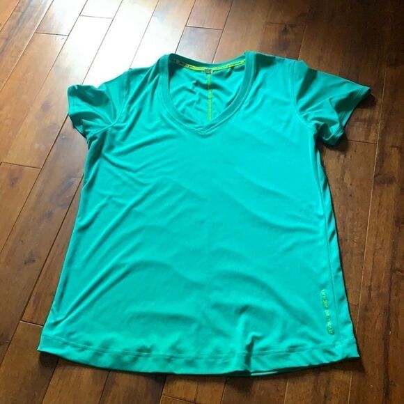 Under Armour teal with yellow short sleeve tee size L - Picture 1 of 4